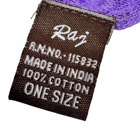 NWOT RAJ Boho Purple Scarf Crinkle Cotton Ruching Fashion Accessory Artsy - Picture 6 of 9